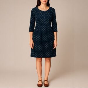 Boden Navy Polka Dot Dress